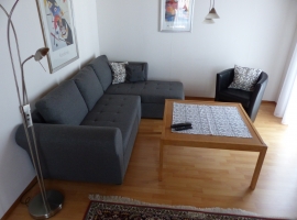 Wohnzimmer mit Schlafsofa