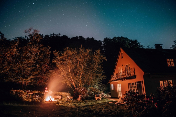 Lagerfeuerplatz im Garten