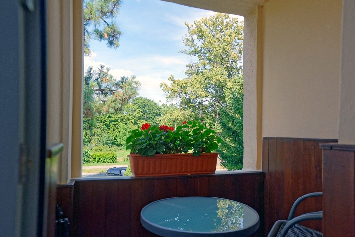 Balkon Doppelzimmer mit kleiner Fewo buchbar