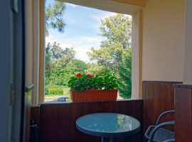 Balkon Doppelzimmer mit kleiner Fewo buchbar