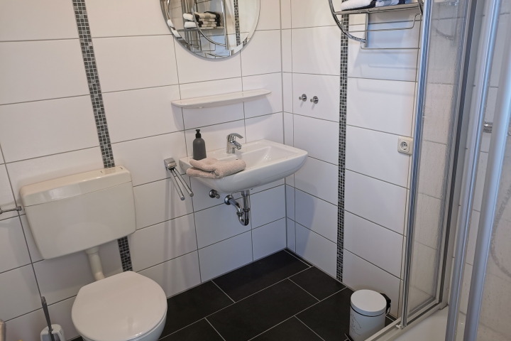 Bad unten mit Dusche 