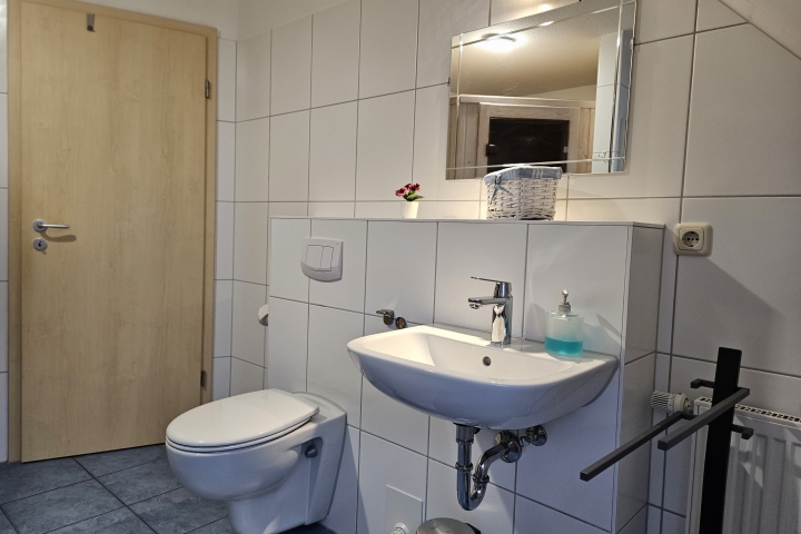 Bad im OG mit Dusche und Sauna