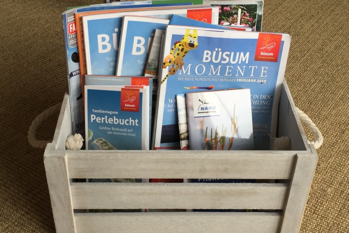 Jede Menge Informationen über Büsum und Umgebung stehen für unsere Gäste bereit.