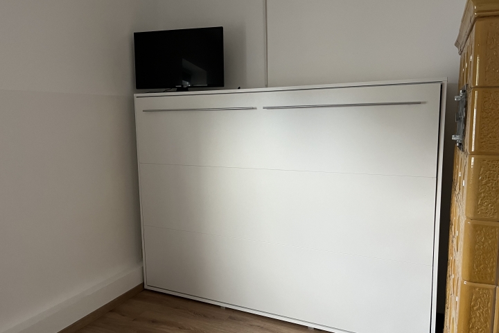 Zweites Schlafzimmer - Aufbettung als Wandbett (Liegefläche 140x200 m)