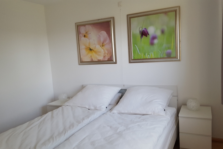 Ferienwohnung 4 bis 8 Personen
Schlafzimmer 3 190x220 cm Bett
Ferienhof-Günterfürst Erbach im Odenwald