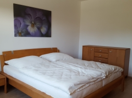 Ferienwohnung 4 bis 8 Personen
Schlafzimmer 1  klimatisiert 190x200 cm Bett
Ferienhof-Günterfürst Erbach im Odenwald