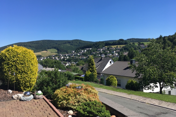 Aussicht von der Terrasse auf Niedersfeld