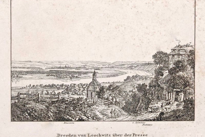 Der Blick von der Ferienwohnung um 1850