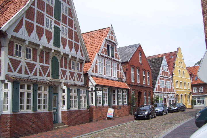 Die Innenstadt mit den herrlichen Fachwerkhäusern von Otterndorf.