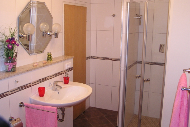 Das Duschbad, direkt vom Schlafzimmer aus zu betreten.