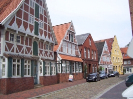 Die Innenstadt mit den herrlichen Fachwerkhäusern von Otterndorf.