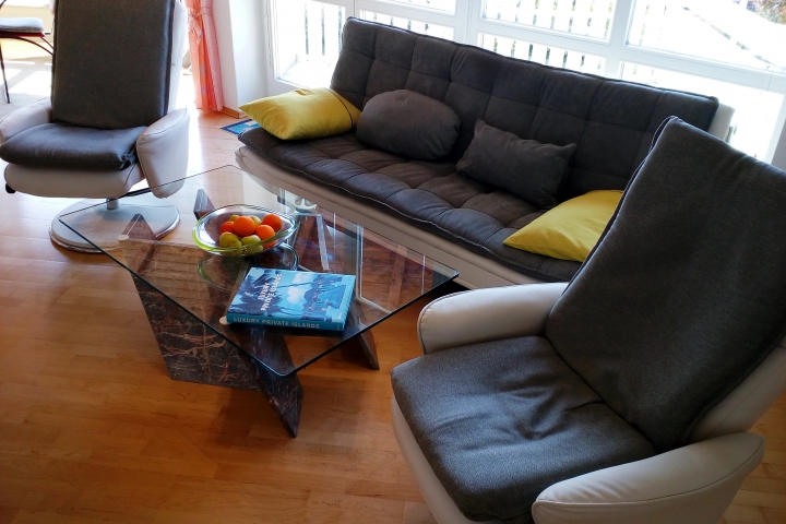 Die Sitzgruppe im Wohnzimmer.