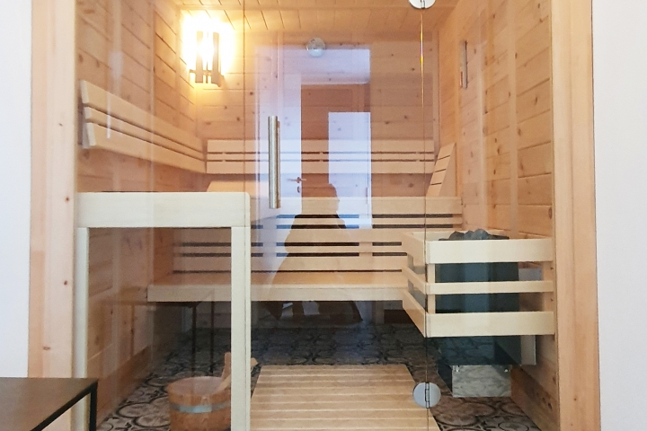 Privatsaune der Villa 2 in der Fewo