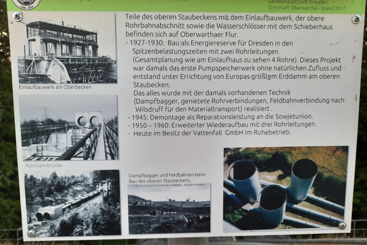 Bau des oberen Einlaufbauwerks