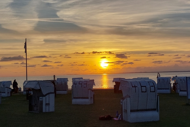 Sonnen Untergang Norddeich