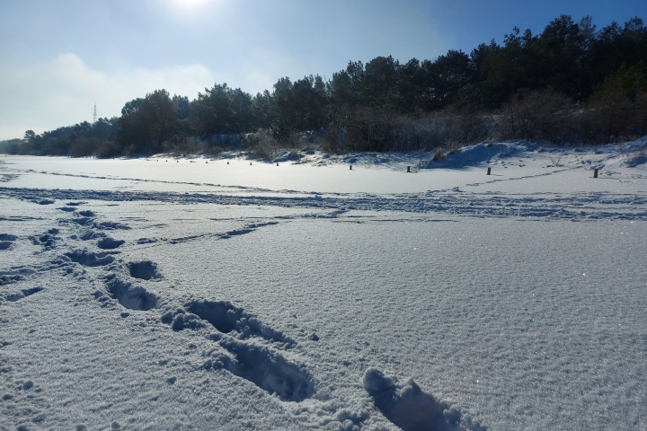 Strand im Winter Seebad Heringsdorf 