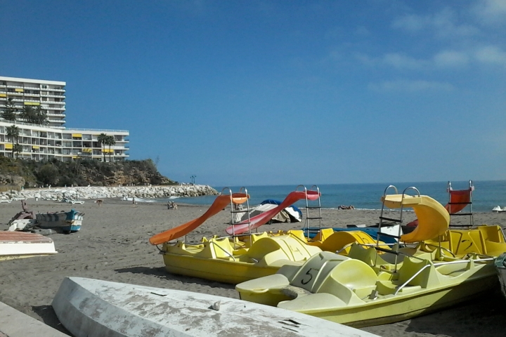 Der Strand von Torremolinos