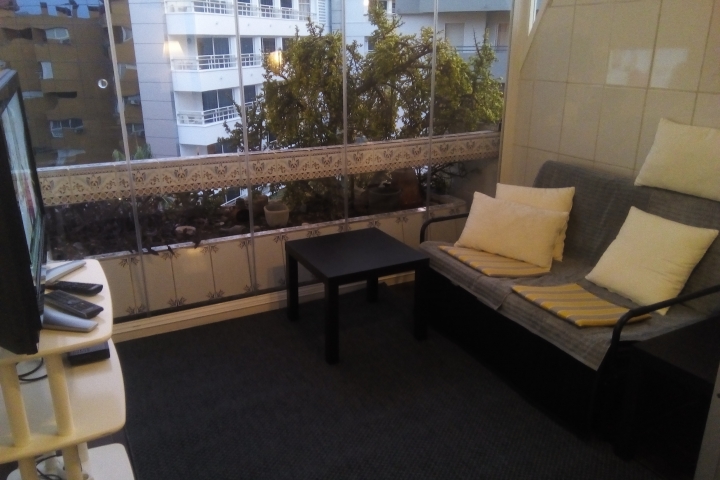 Balkon/Terrasse am Abend