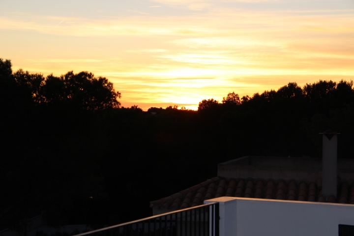 Sonnenuntergang von der oberen Terrasse