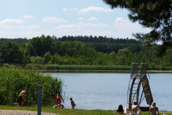 Die öffentliche Badestelle am Großen Krebssee