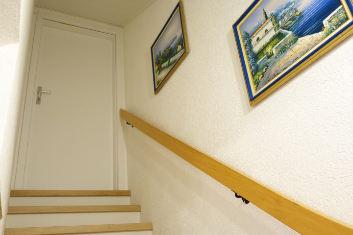 Treppenaufgang zur Ferienwohnung