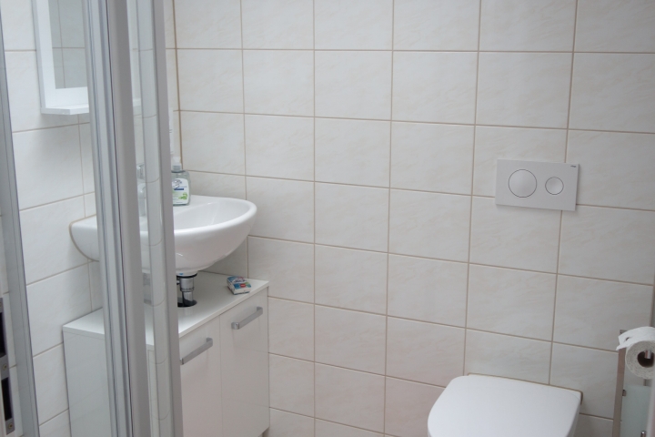 Bad mit Dusche und WC