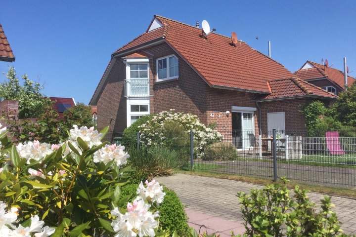 Ferienhaus Lüttje Seestern | Blick von der Straße mit PKW-Stellplatz