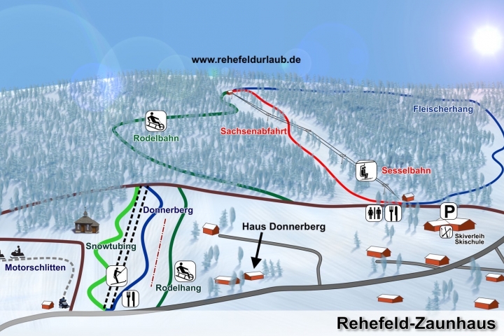Übersicht der Winterwelt Rehefeld