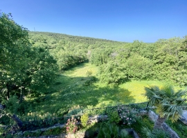 Blick vom Balkon bis zur Insel Krk