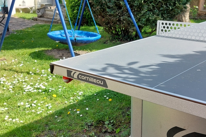 Tischtennisplatte und Schaukel für die Kids