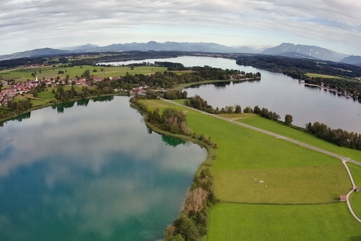 Blick über beide Seen