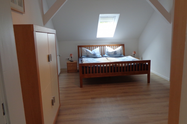 Blick ins Schlafzimmer