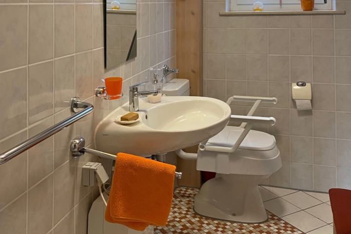 WC und Bad sind getränte Räume