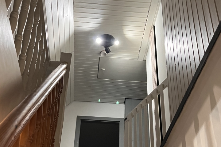 Treppe zu den Schlafzimmern