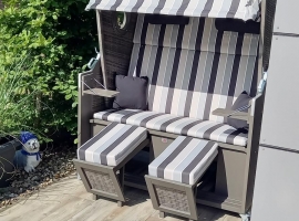 Strandkorb der Ferienwohnung Slumpschööt