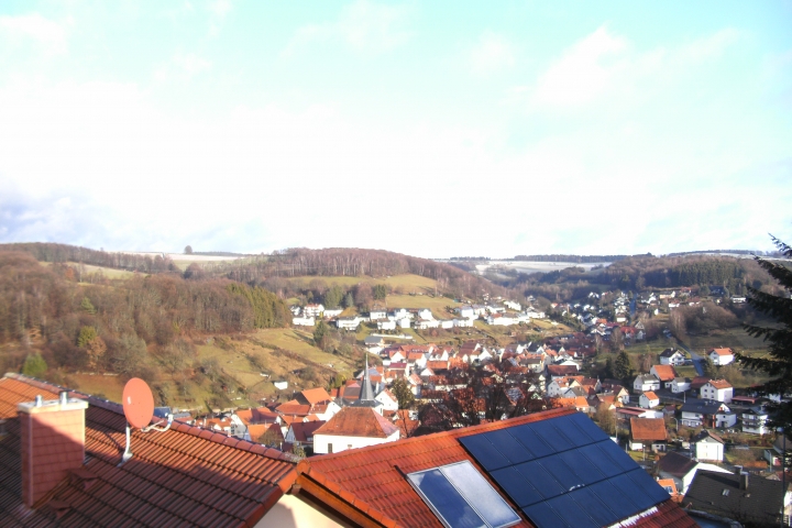 Blick über Lohrhaupten vom Balkon aus