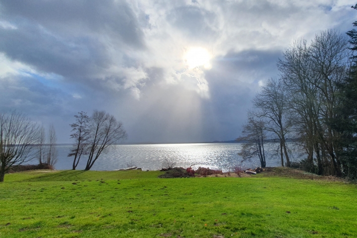 Licht bricht durch ....     Liegewiese