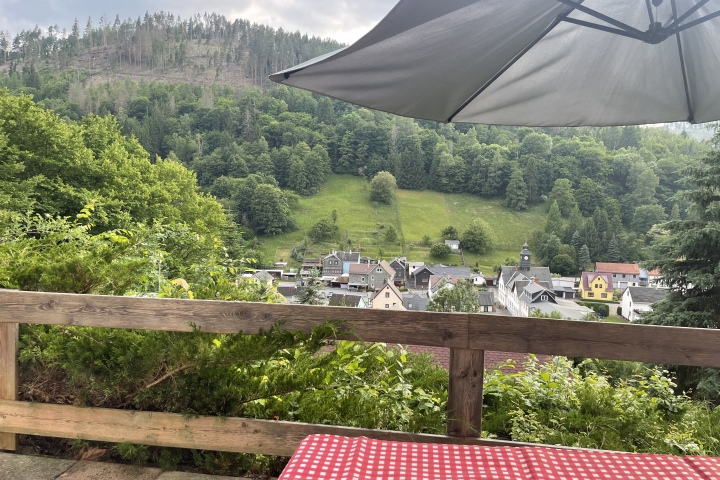 Villa Isabella in Unterweißbach | Terrasse mit schöner Aussicht 