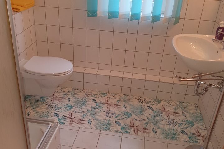 Bad mit Dusche/WC (Wohnung 1 und 2 identisch)