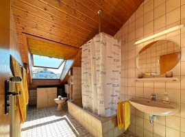 Badezimmer mit Dusch-Badewanne