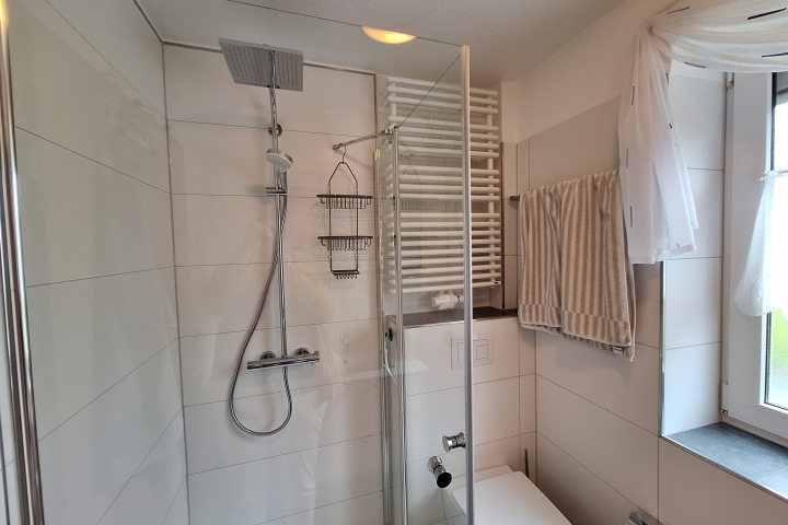 Dusche, WC im Bad