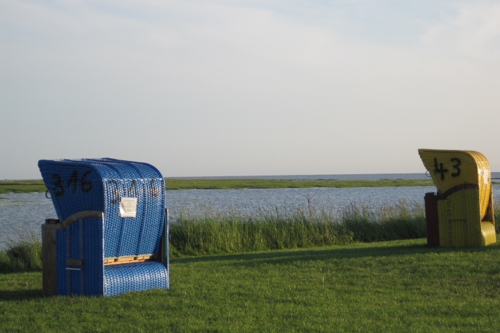 Am Grünstrand entspannen.